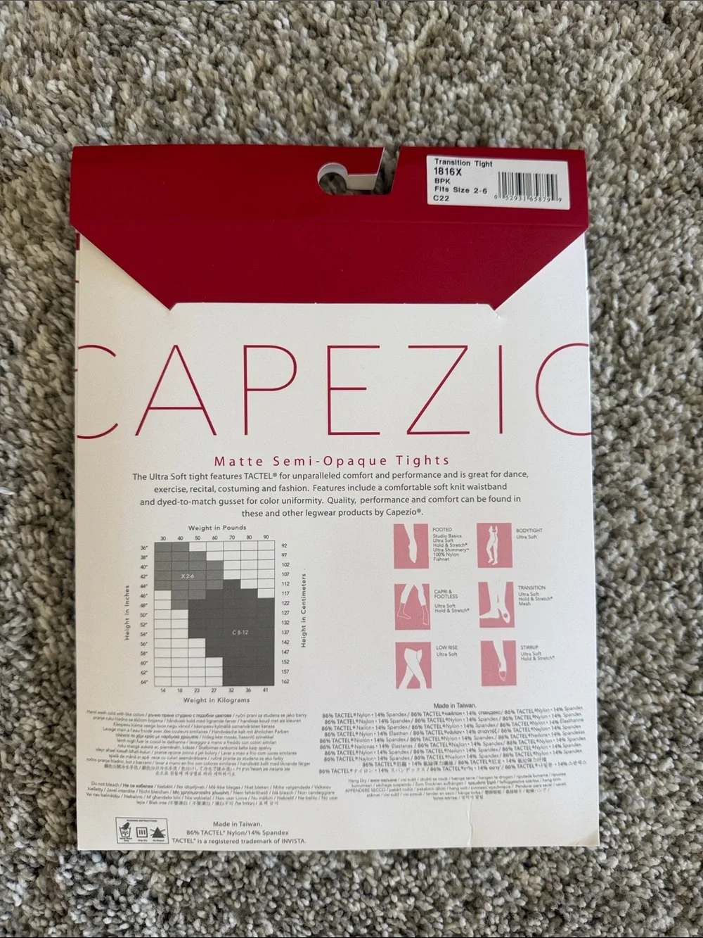 Capezio Ultra Soft Transition Tights in Blush